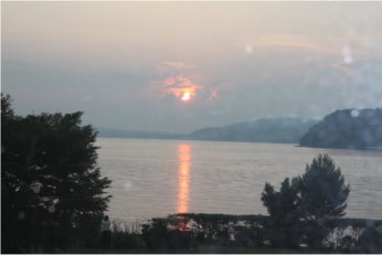 山中湖の夕日